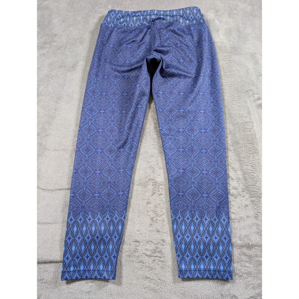 prAna Leggings Womens S Blue Geometric Capri Yoga Workout Activewear Stretch - Picture 3 of 10